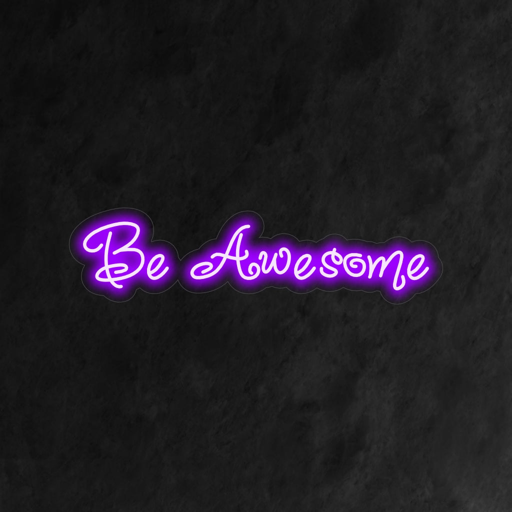 A placa de neon "Be Awesome" serve como uma peça inspiradora e motivacional com sua escrita brilhante. Eleve seu espaço com vibrações positivas e iluminação ambiente.