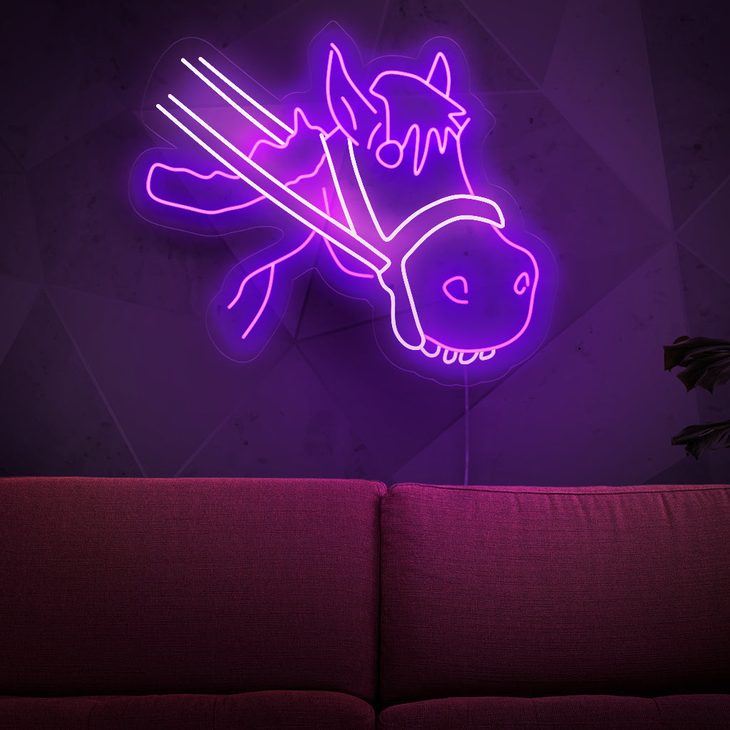 "Placa de neon com um burro fofo" é uma escolha encantadora e divertida para quem ama animais. Esta luz neon destaca um burro encantador, adicionando charme e personalidade ao seu espaço.