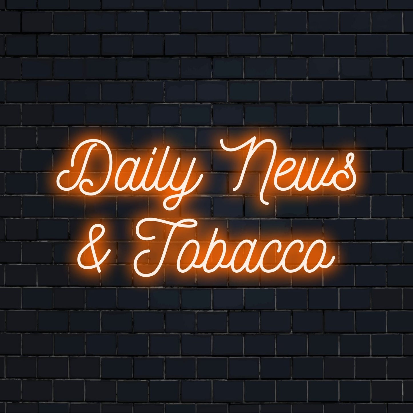 Placa de neon LED personalizada para Daily News & Tobacco em cores vibrantes; perfeita para decoração exclusiva com luz neon.