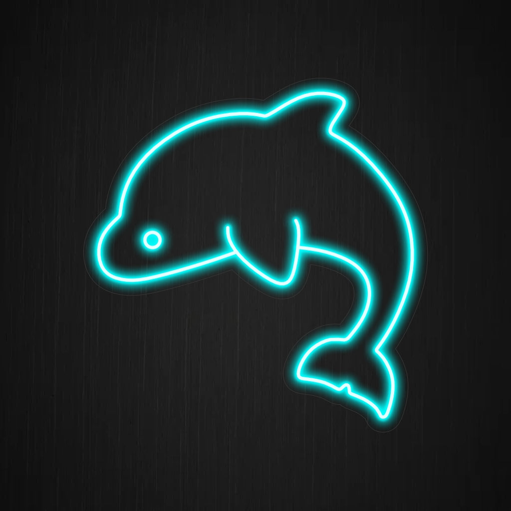O letreiro de neon "Dolphin Neon" acende com um brilho divertido, infundindo seu espaço com a alegria e a elegância dessas criaturas marinhas, tornando-o ideal para entusiastas do oceano e ambientes com temas marinhos.