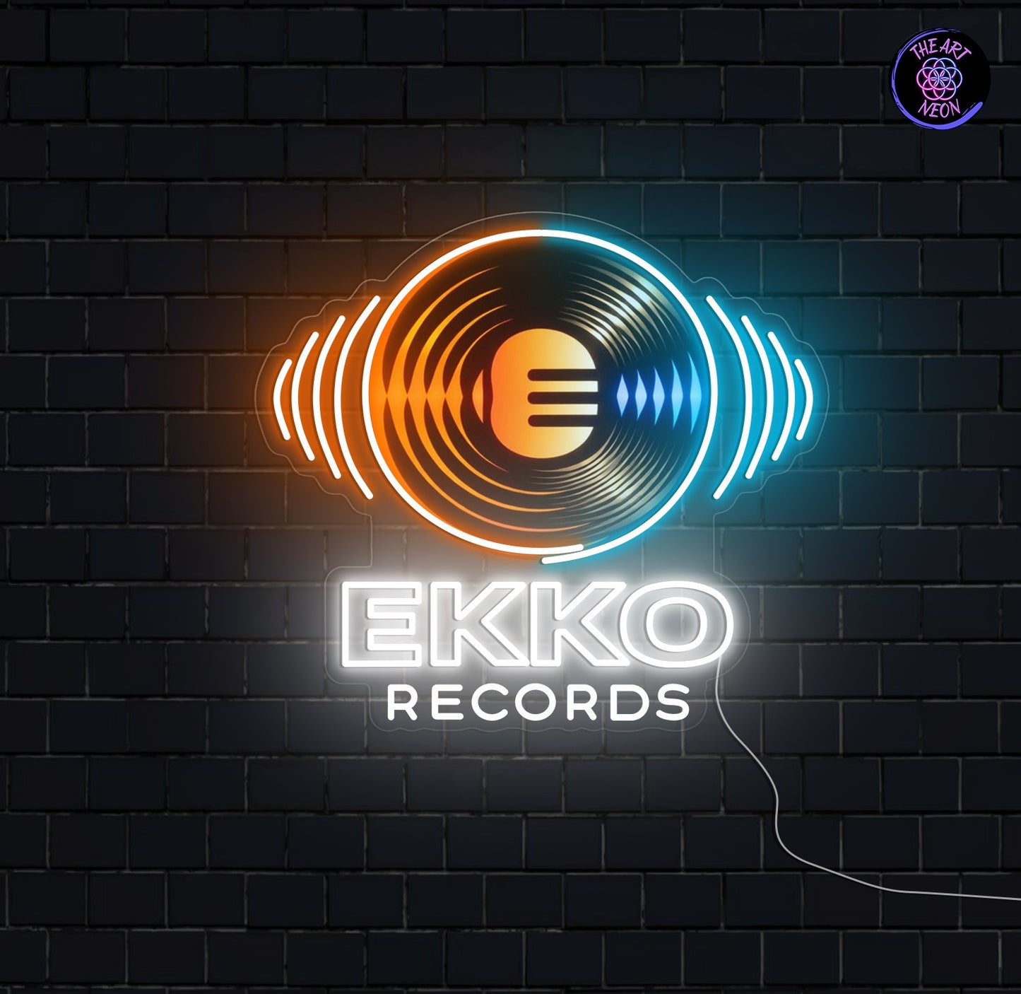 EKKO Records – Custom LED Neon Sign 60 × 54 cm