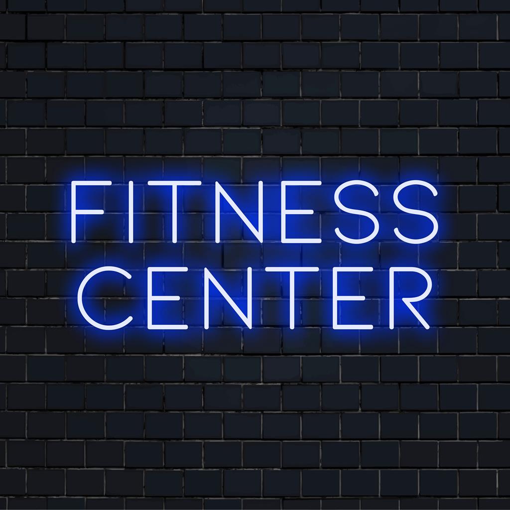 Placa de LED neon personalizada para uma academia com estética moderna e arte vibrante feita à mão, perfeita para espaços dinâmicos.