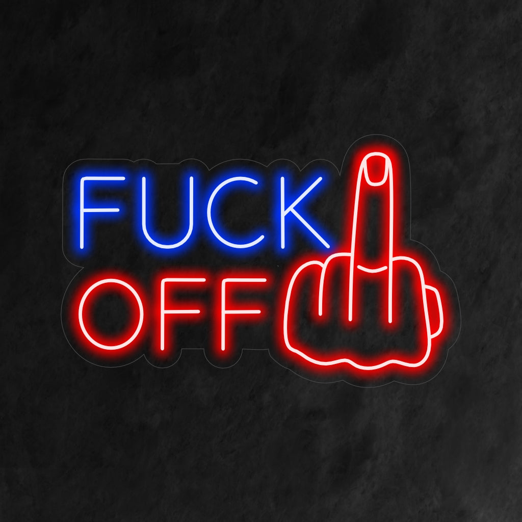 "Fuck off Neon Sign" é uma declaração ousada e expressiva para o seu interior. Uma luz neon que adiciona um toque de irreverência e personalidade.