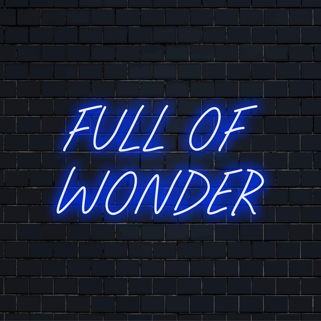 Placa de neon LED personalizada, cheia de Maravilhas, vívida e brilhante, perfeita para animar espaços com arte de parede personalizada.