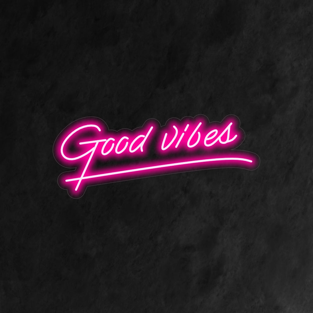 A placa de neon "Good Vibes" é uma adição positiva e inspiradora para o seu interior. Uma luz neon que irradia boas vibrações e positividade.