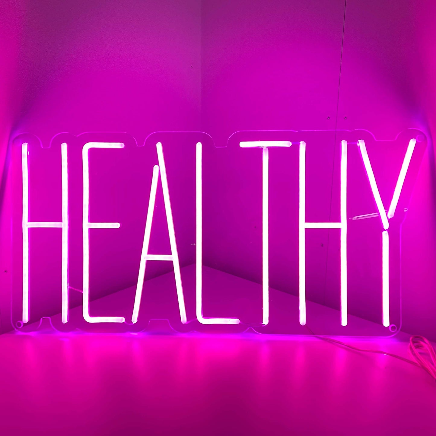 Placa de neon saudável - The Art Neon
