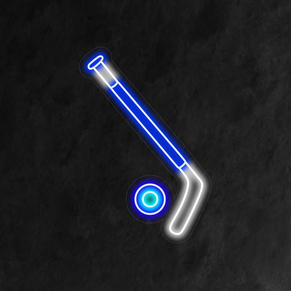 "Placa de neon de hóquei" - Um complemento energético para bares esportivos e locais com temática de hóquei, capturando o espírito do jogo com luzes de neon dinâmicas para fãs ávidos de hóquei.