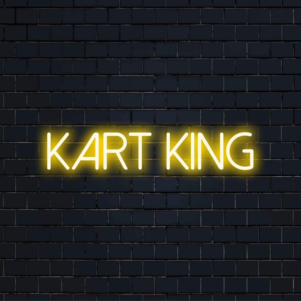 Letreiro de LED neon colorido e personalizado da Kart King, perfeito para dar um toque único a qualquer espaço. Decoração versátil com luz neon.