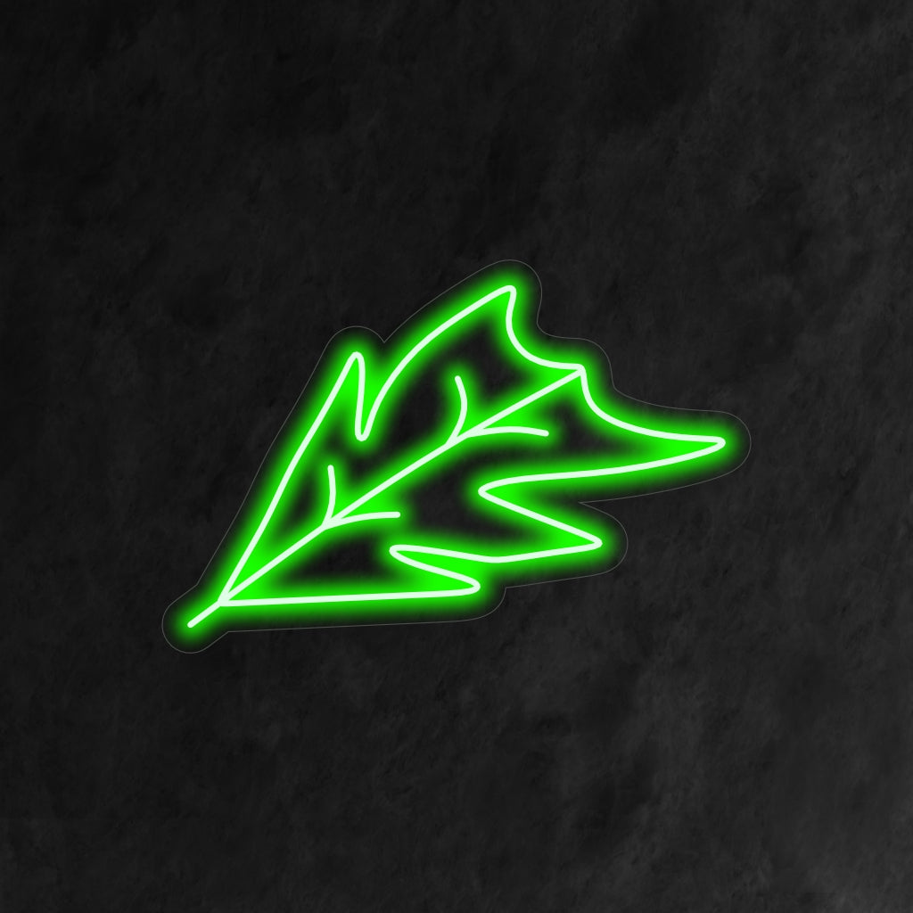 "Leaf Neon Sign" irradia tranquilidade inspirada na natureza. Uma luz neon que captura a essência das folhas, trazendo um toque orgânico ao seu espaço.