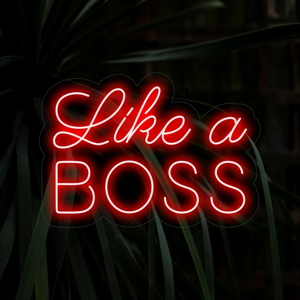 "Like a Boss Neon Sign" é uma adição ousada e inspiradora para espaços que irradiam confiança. Ilumine com autoridade!