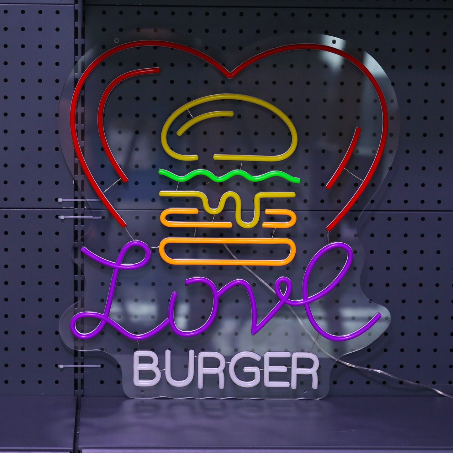 Letreiro Luminoso "Burger Love"
