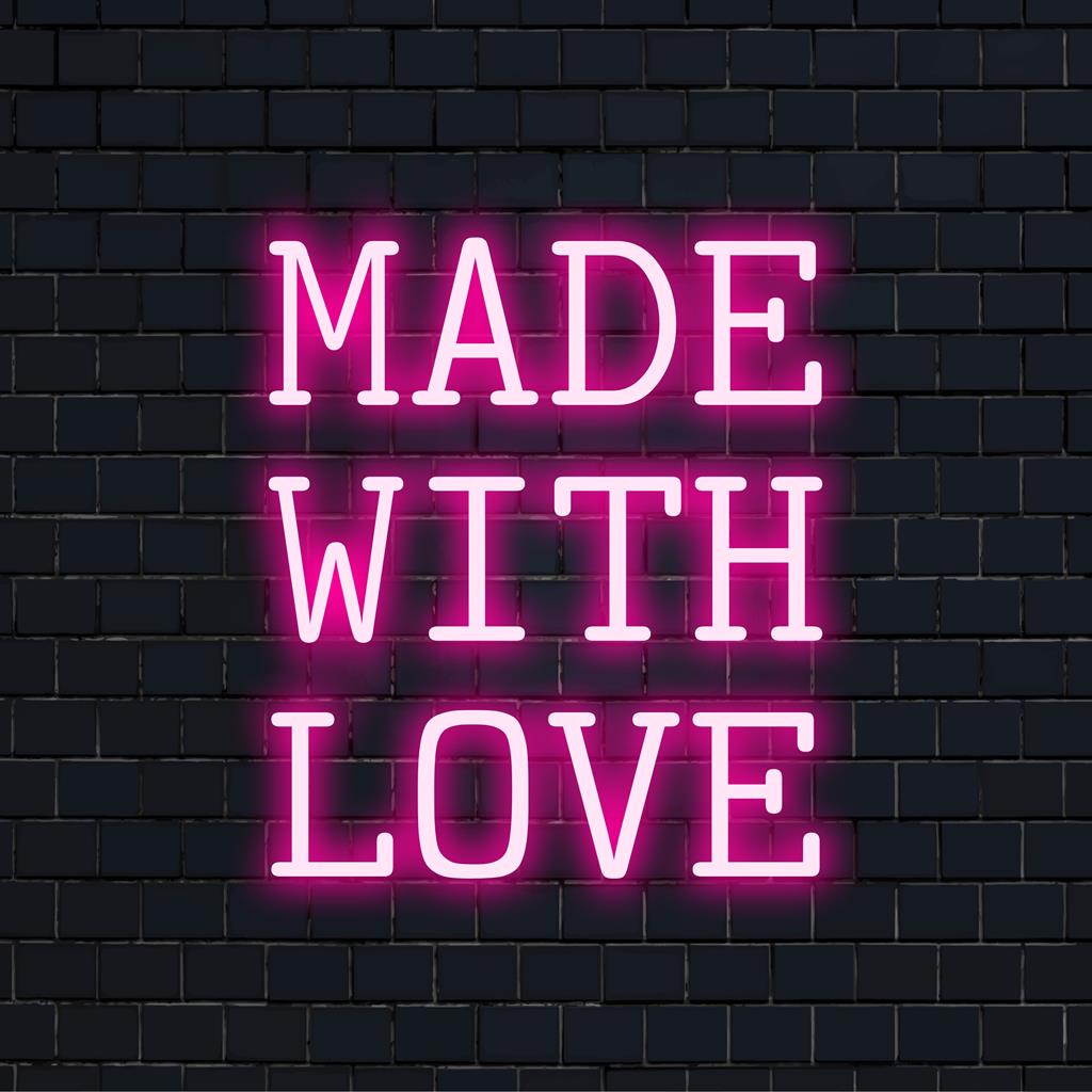 Placa de LED neon personalizada com design exclusivo, ideal para decoração personalizada, feita à mão com amor e arte neon.