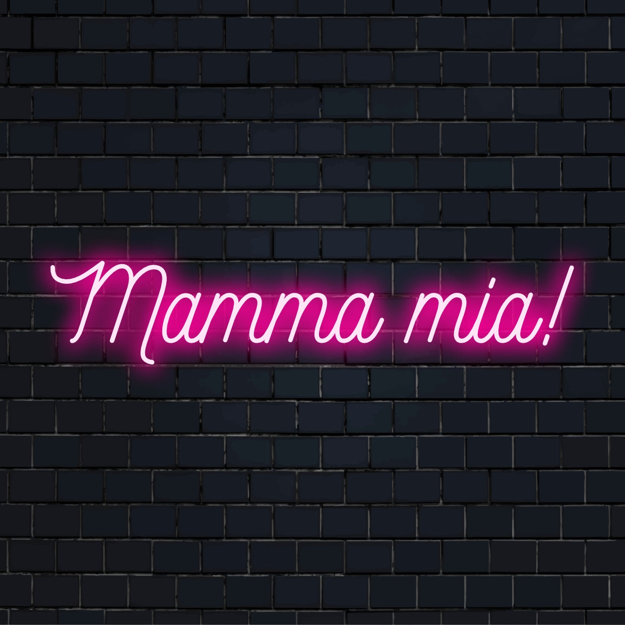 Placa de LED neon personalizada Mamma Mia, combinando o charme da arte neon e design personalizado para uma decoração única.