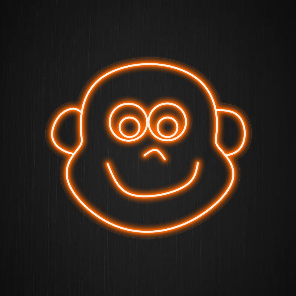 "Placa de Neon com Cara de Macaco" é uma adição atrevida e divertida para espaços que criam uma atmosfera divertida e animada. Ilumine com um charme travesso!