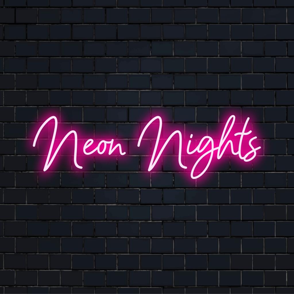 Ilumine seu espaço com a placa de LED neon personalizada da Neon Nights; perfeita para suas necessidades de decoração personalizada.