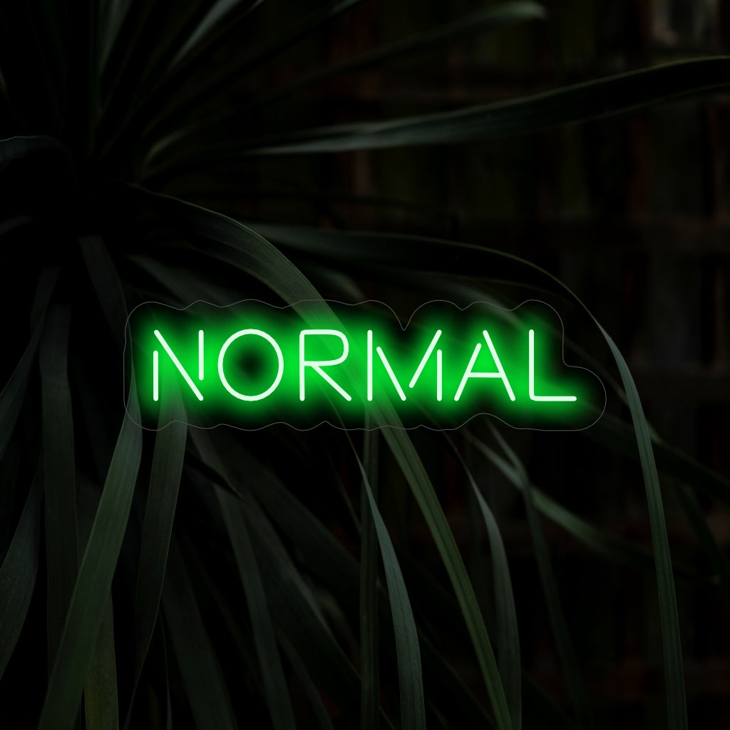 "Normal Neon Sign" é um toque minimalista e discreto, perfeito para espaços que valorizam a simplicidade e uma estética direta. Ilumine com elegância sutil!