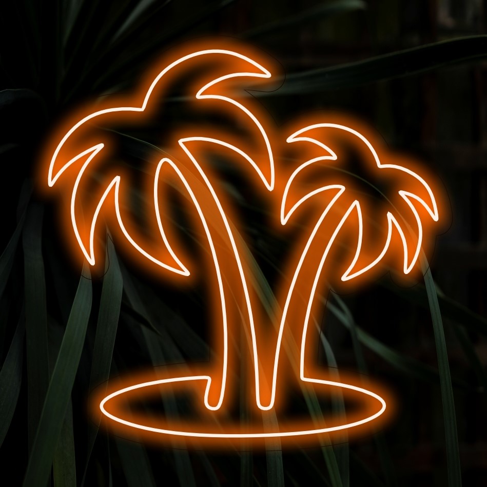 O letreiro de neon "Palm Trees" transforma seu espaço em um oásis tropical com um hipnotizante display neon de palmeiras balançando. Ideal para criar uma atmosfera praiana com iluminação noturna cativante.