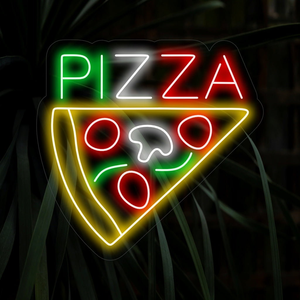 "Pizza Neon Sign" é um toque saboroso e icônico, perfeito para pizzarias e apaixonados por pizza. Ilumine com o charme irresistível de uma fatia clássica!