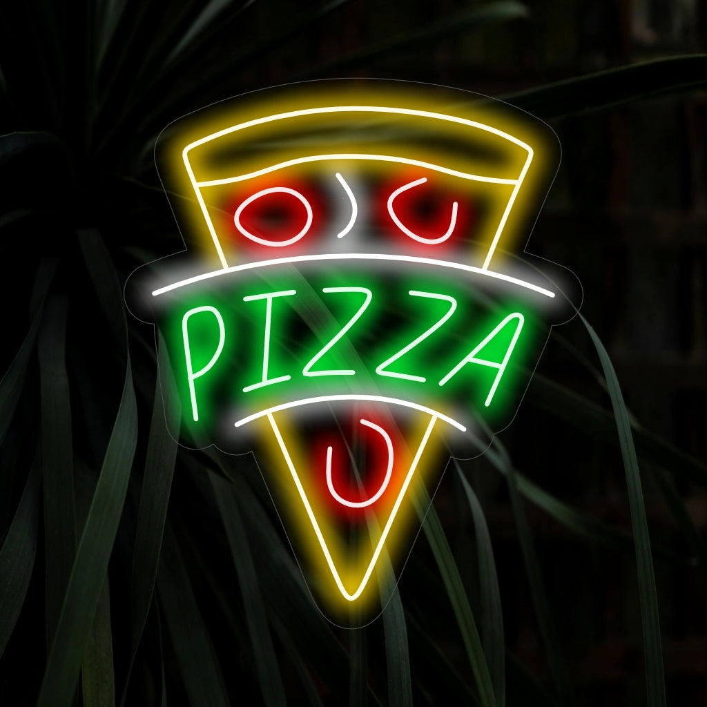 "Pizza Neon Sign" é um toque icônico e de dar água na boca, perfeito para espaços que apreciam a delícia da pizza. Ilumine com o apelo atemporal de uma fatia de pizza!