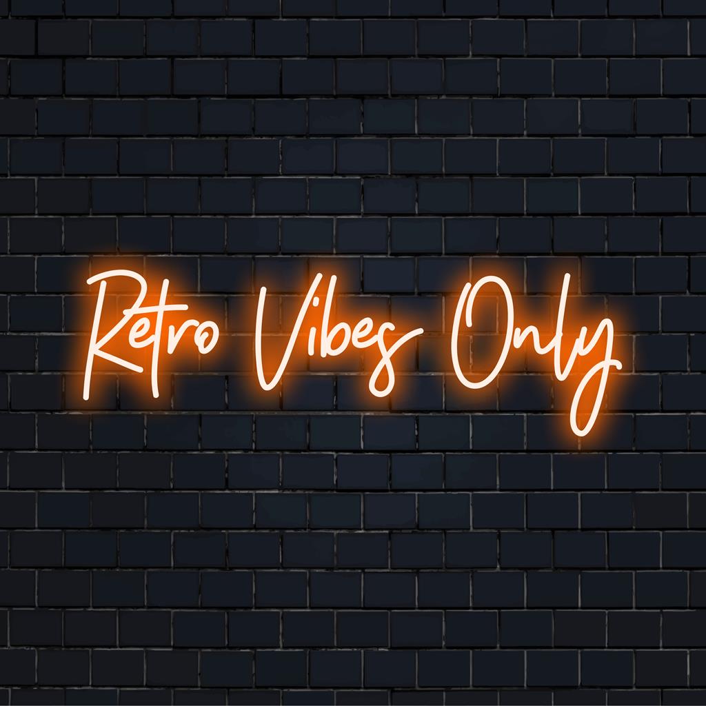 Letreiro de LED neon com vibrações retrô: exala charme nostálgico, unindo arte brilhante com estética de decoração personalizada.