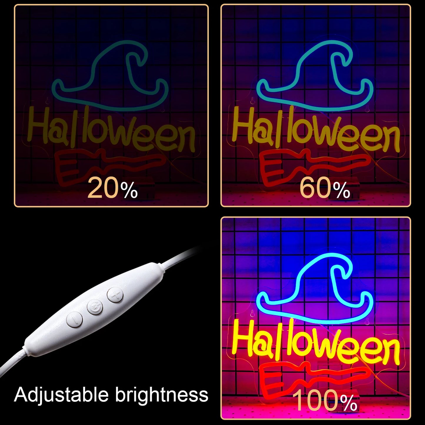 Placa de LED de Halloween 5V USB - Econômica
