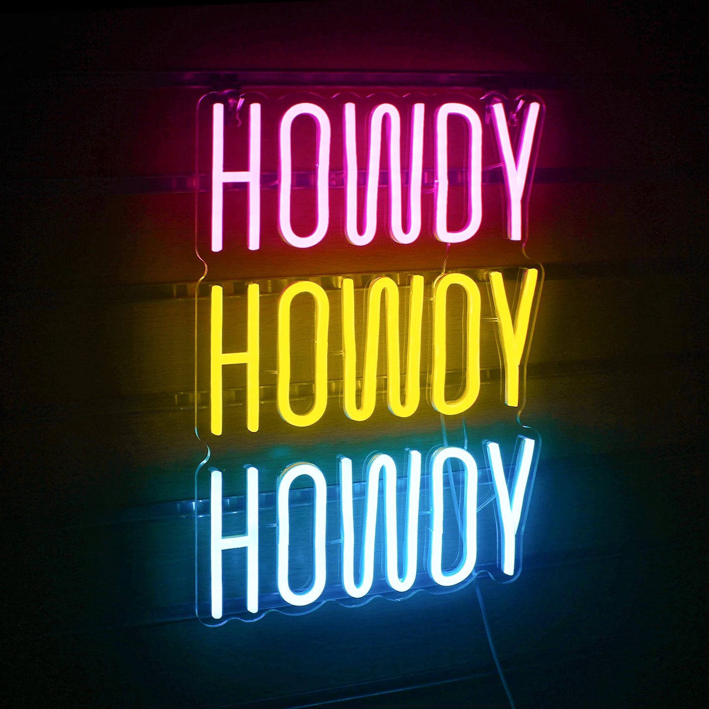 Letreiro de LED USB 5V Howdy - Econômico