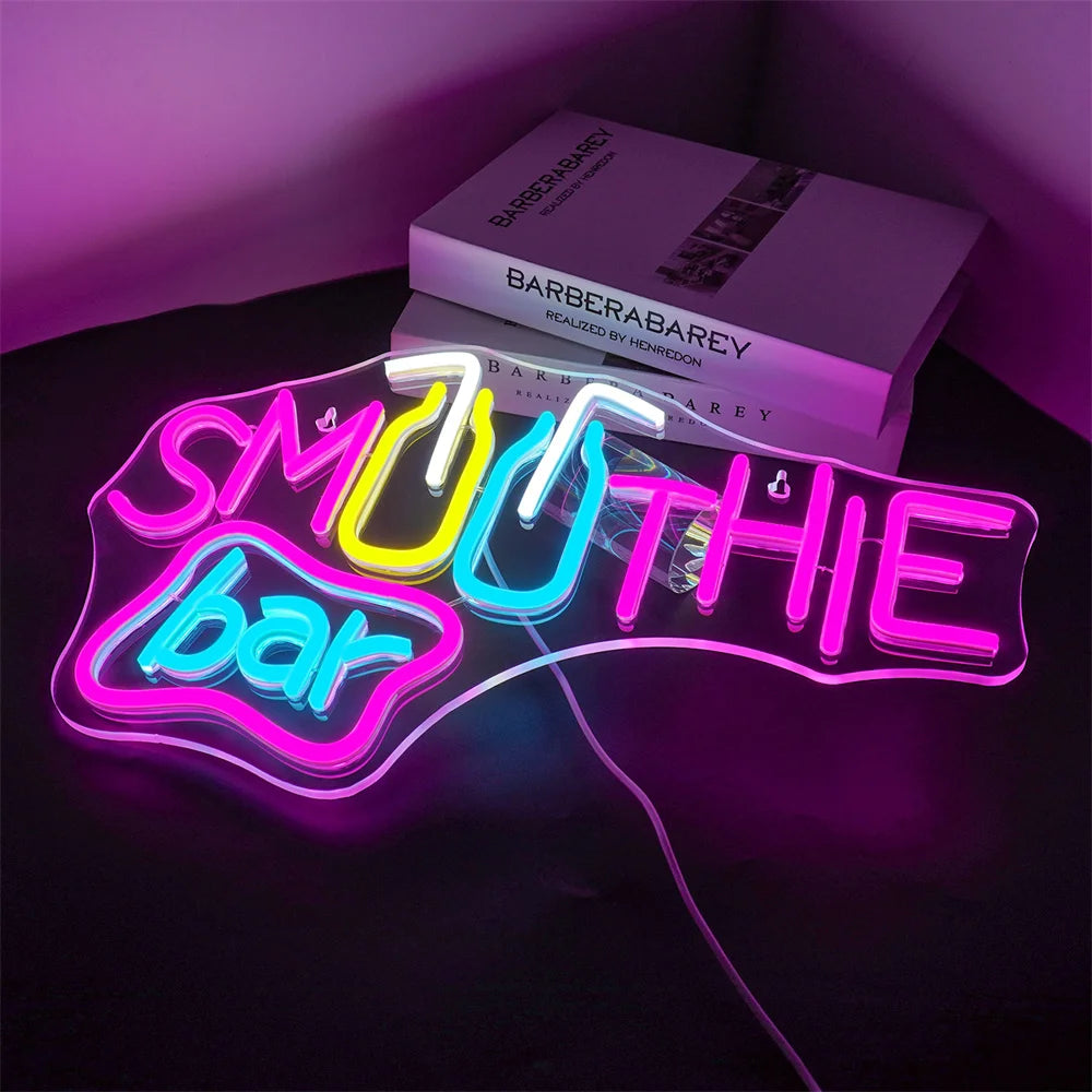 Letreiro de LED USB 5V para Smoothie Bar - Econômico