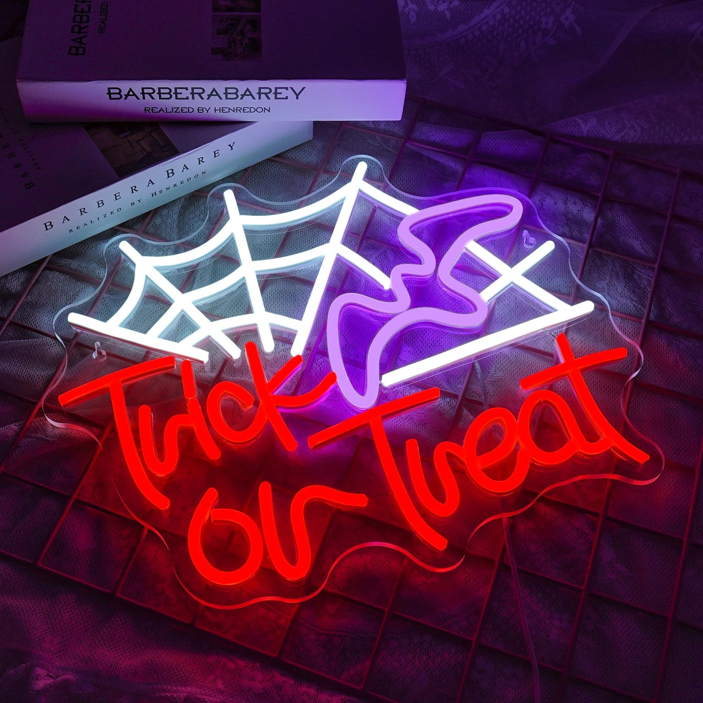 Letreiro de LED "Gostosuras ou Travessuras" Halloween 5V USB - Econômico