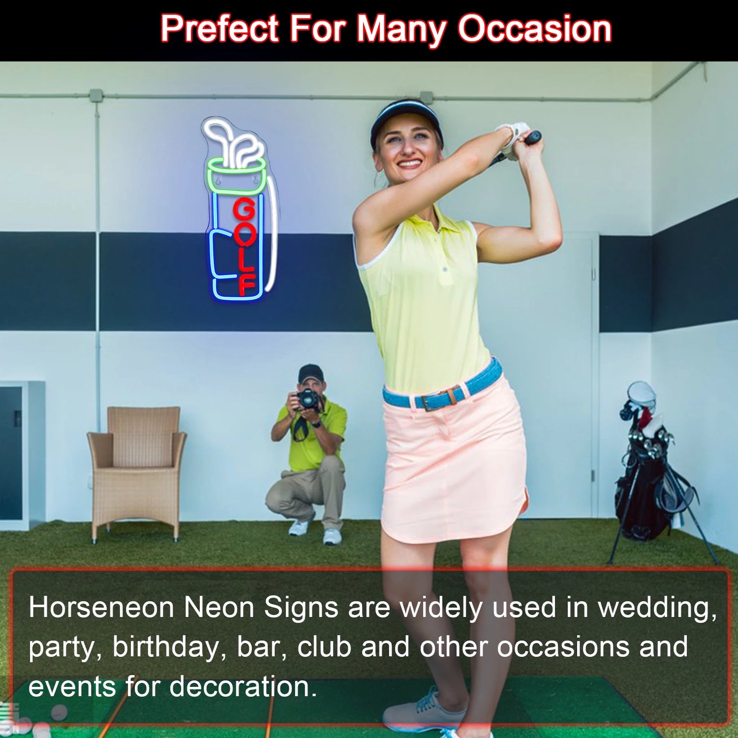 Placa de LED neon mini USB de golfe 5V - econômica