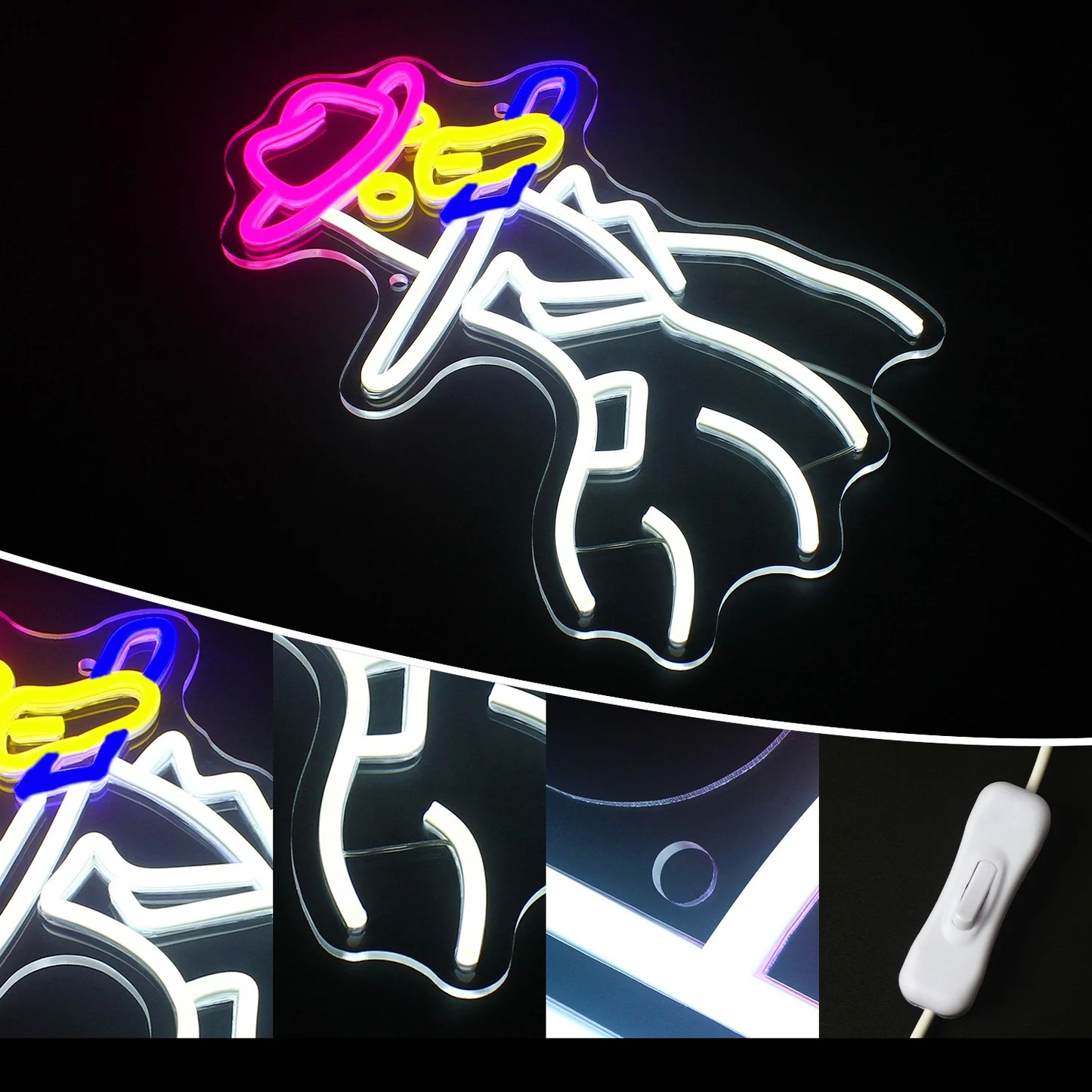 Letreiro de LED Pato Cowboy 5V USB - Econômico
