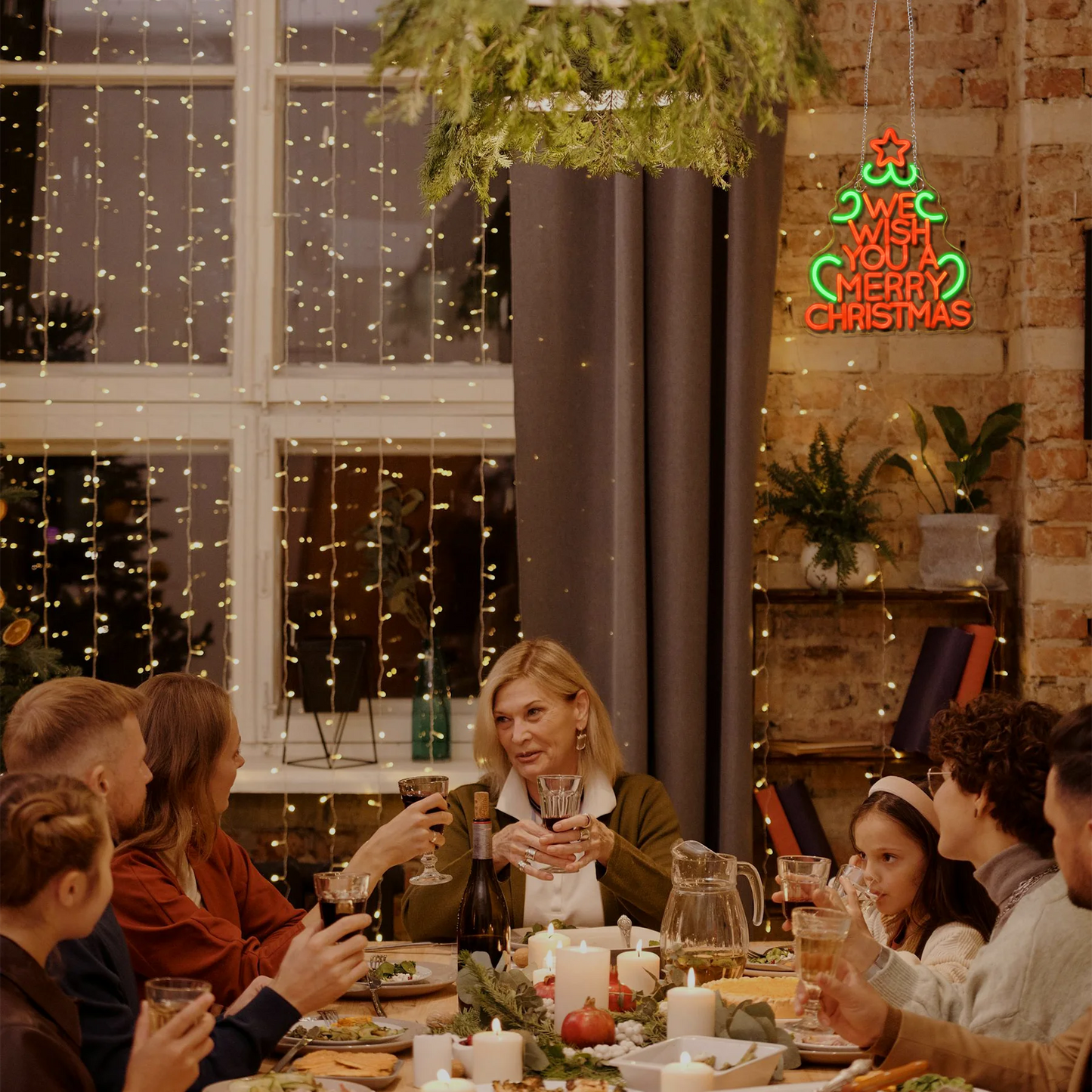 Desejamos a Você um Feliz Natal Letreiro de LED USB 5V - Econômico