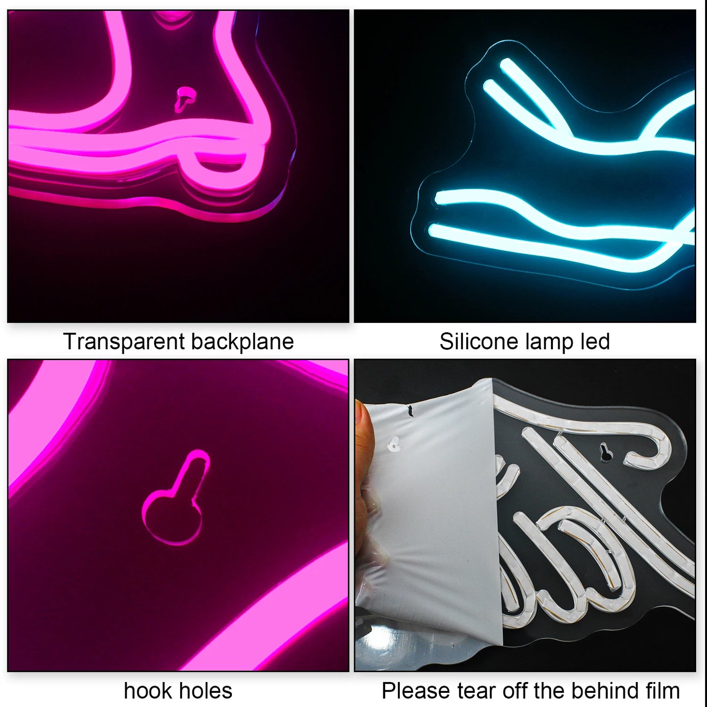 Letreiro de LED em Forma de Bota de Cowboy Rosa 5V USB - Econômico