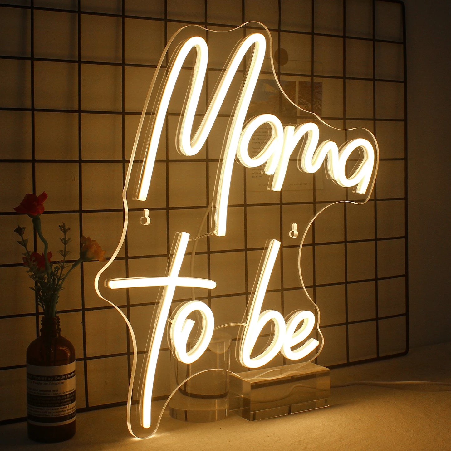 Letreiro de LED "Mamãe para Ser" 5V USB - Econômico