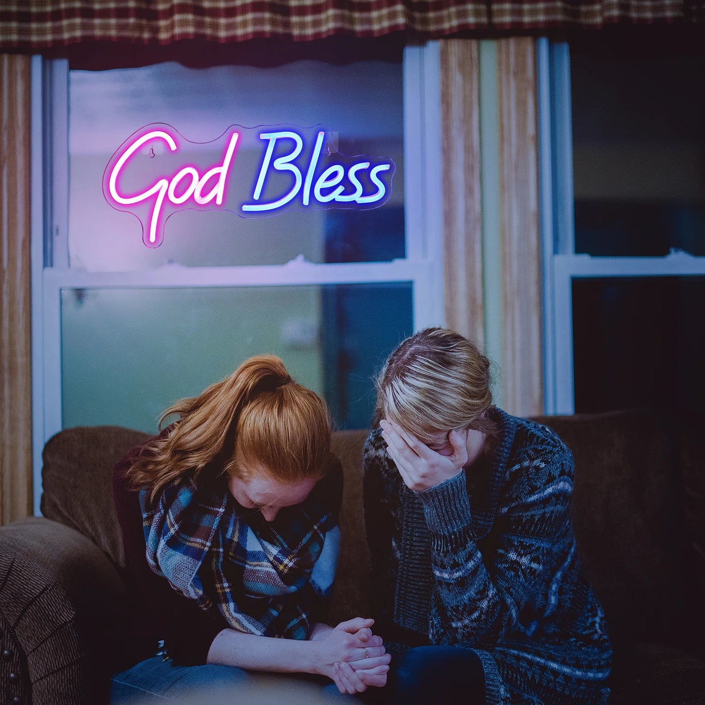 Deus Abençoe 5V USB Letras de LED - Econômico