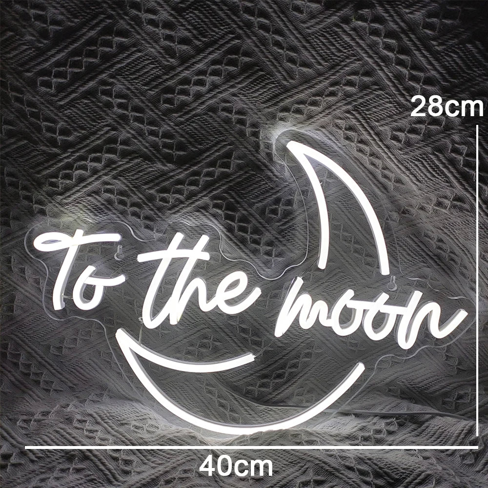 Letreiro de LED "To The Moon" 5V USB - Econômico