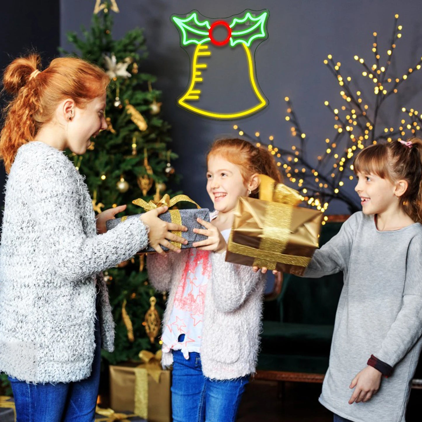 Sino Feliz Natal 5V USB Letreiro de LED - Econômico