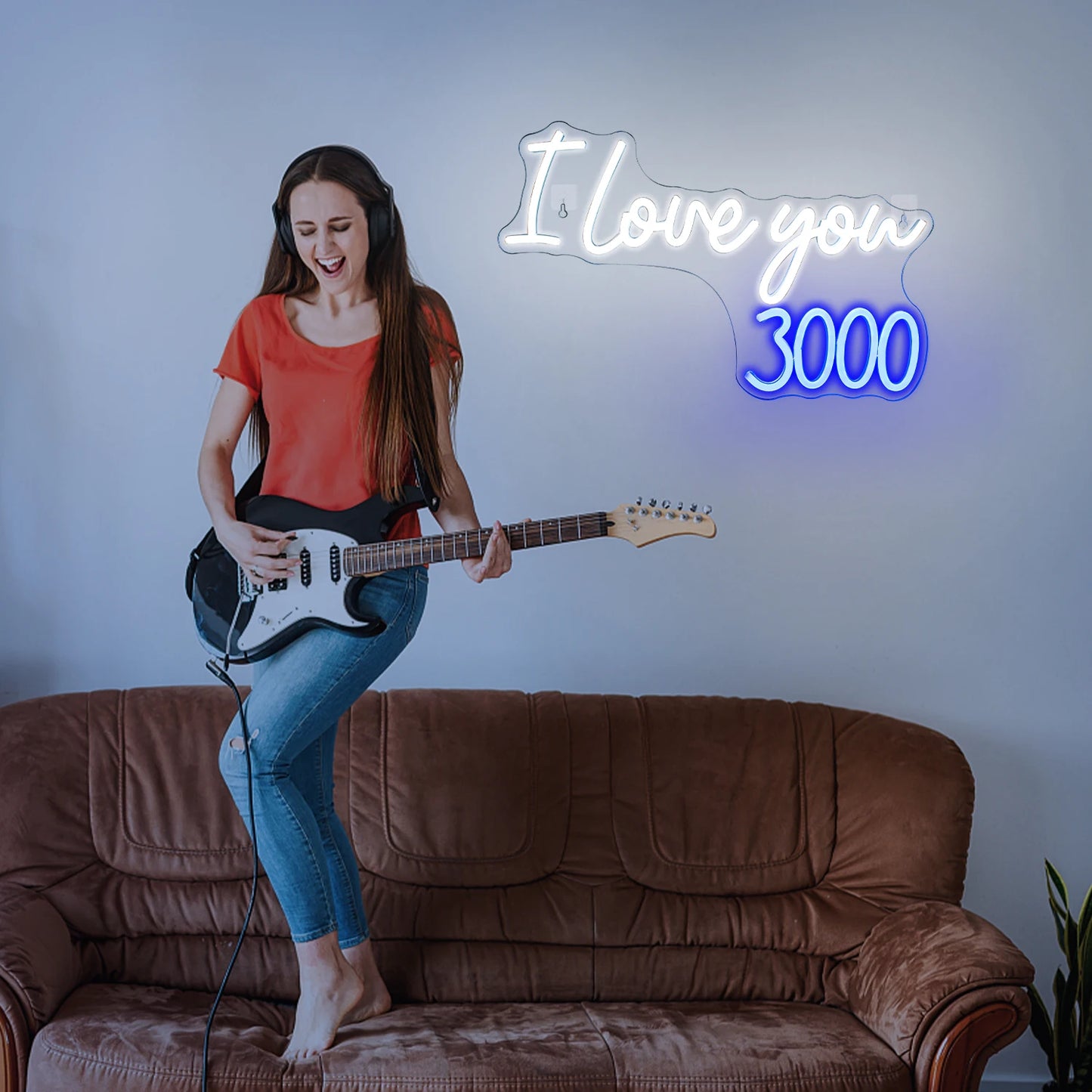 Amo Você 3000 Vezes Letreiro de LED USB 5V - Econômico