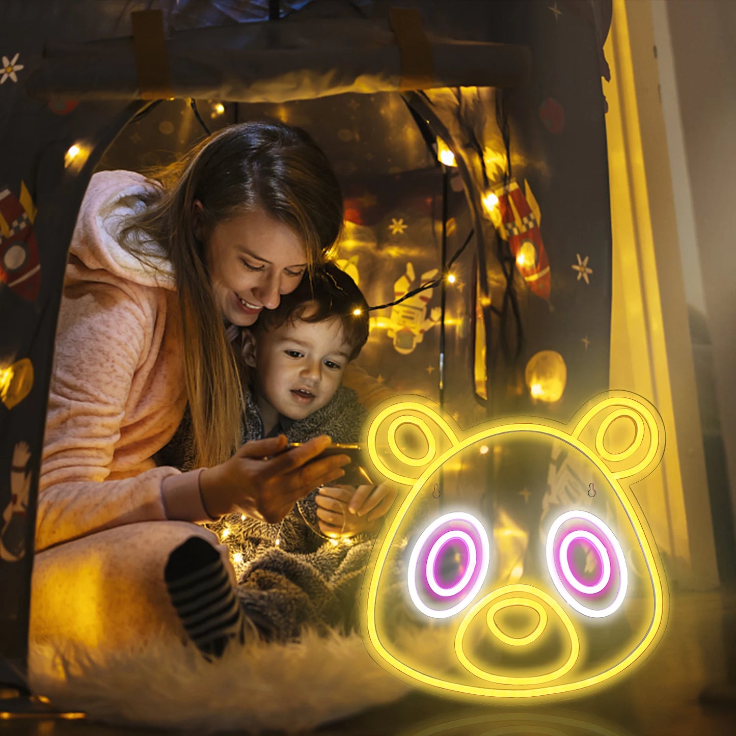 Placa de LED Ursinho Anime 5V USB - Econômica