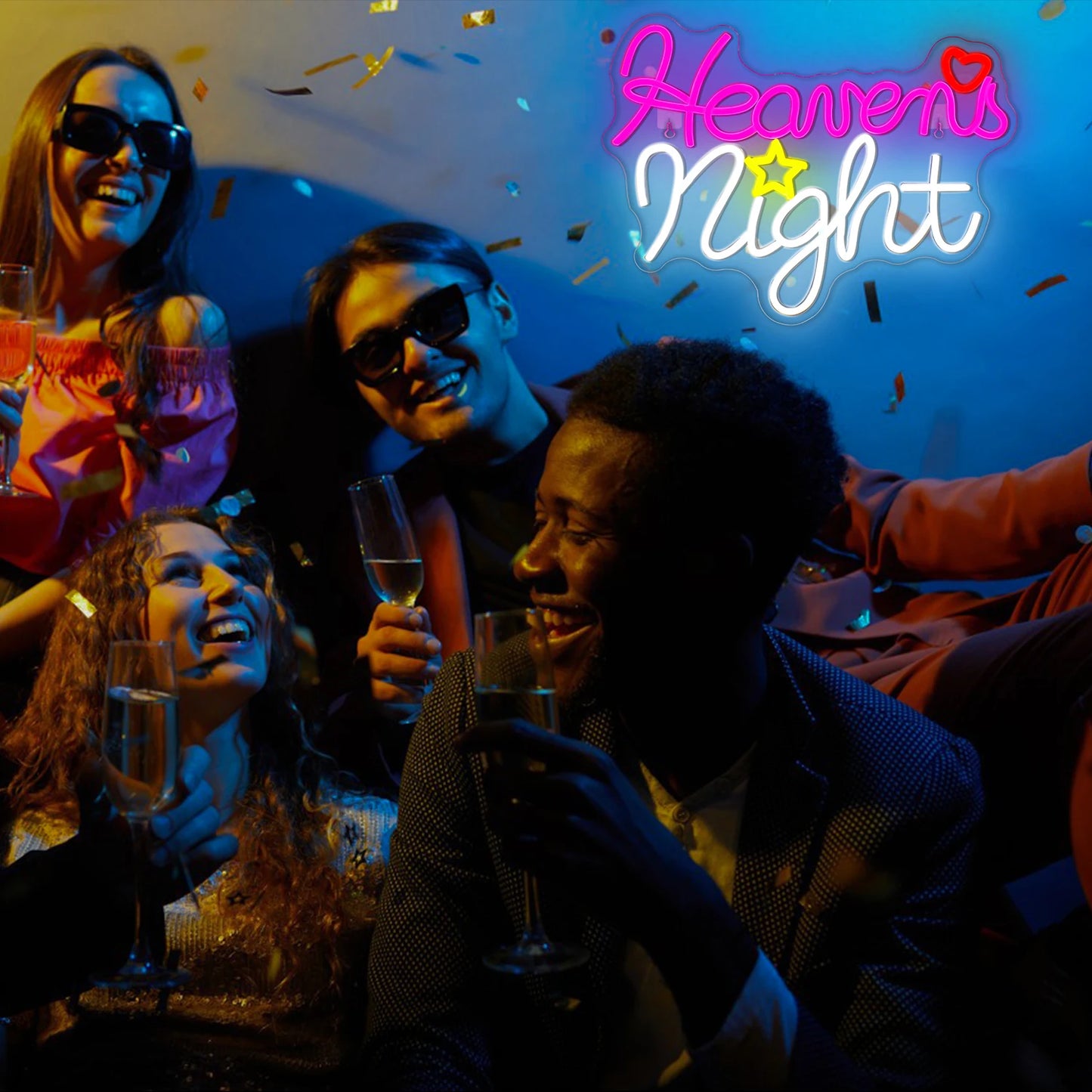 Letreiro de LED USB 5V Heavens Night - Econômico