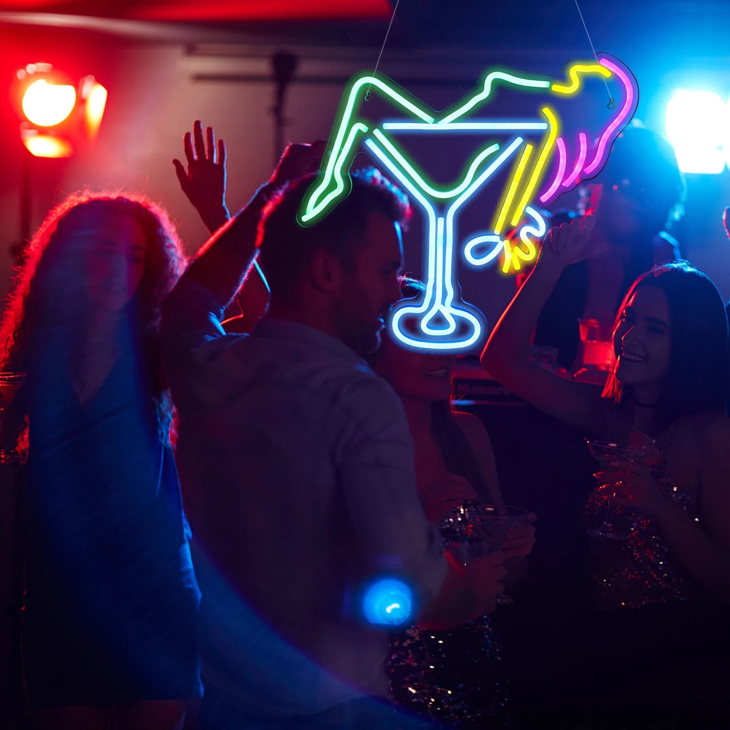 Taça de Vinho Feminina Letreiro de LED USB 5V - Econômico