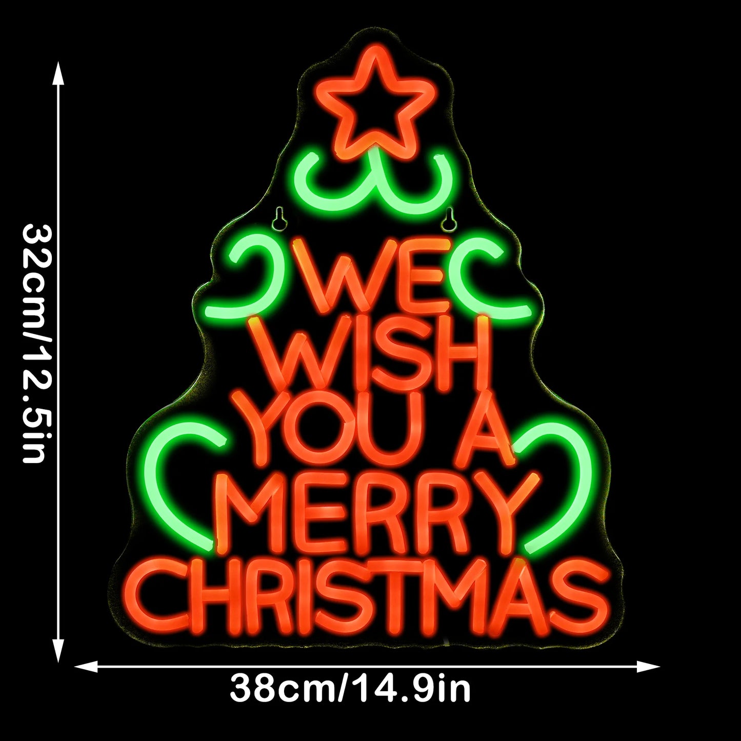 Desejamos a Você um Feliz Natal Letreiro de LED USB 5V - Econômico