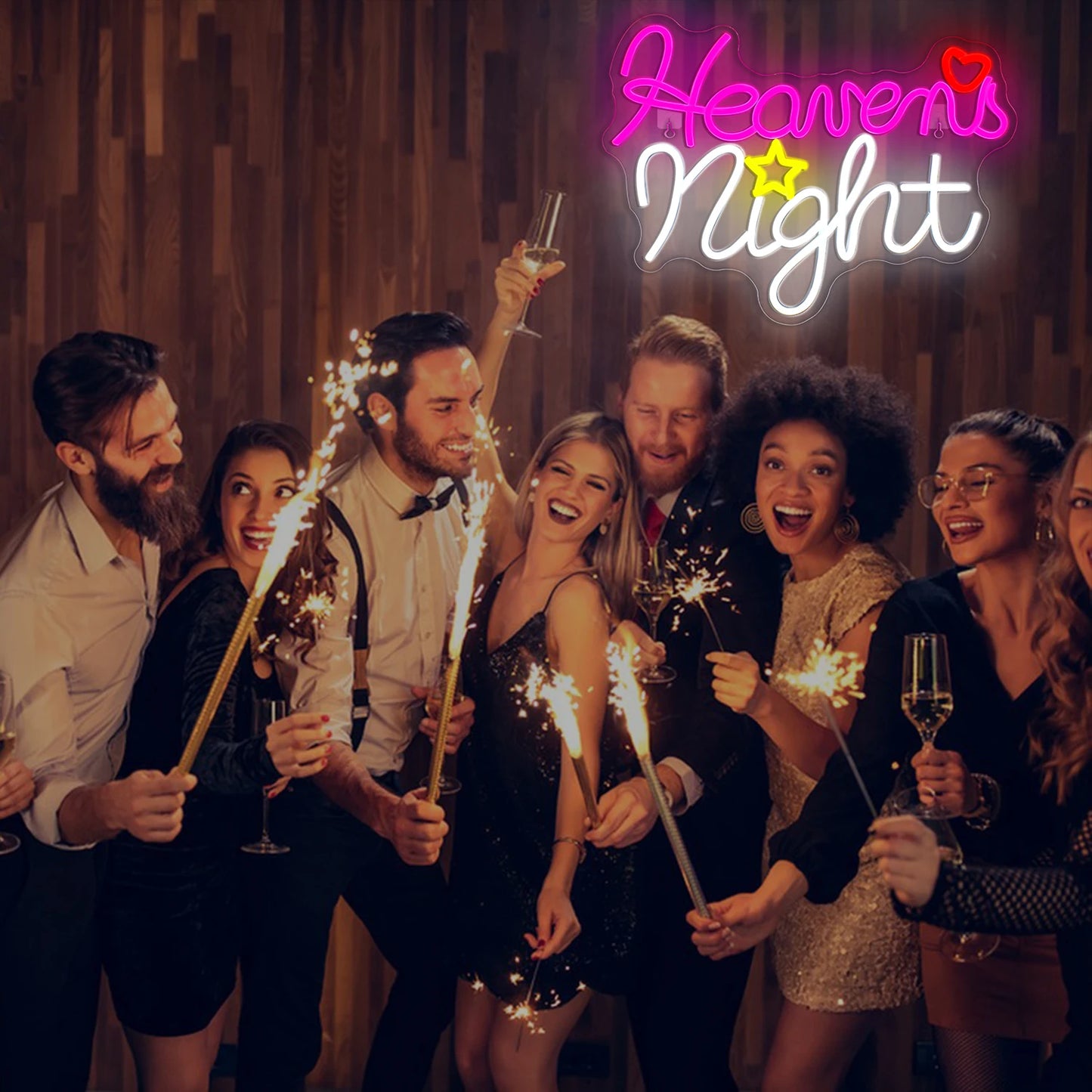 Letreiro de LED USB 5V Heavens Night - Econômico