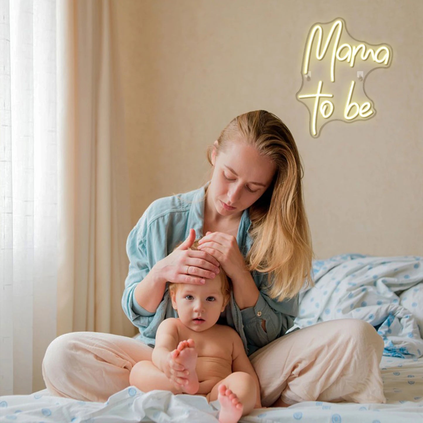 Letreiro de LED "Mamãe para Ser" 5V USB - Econômico