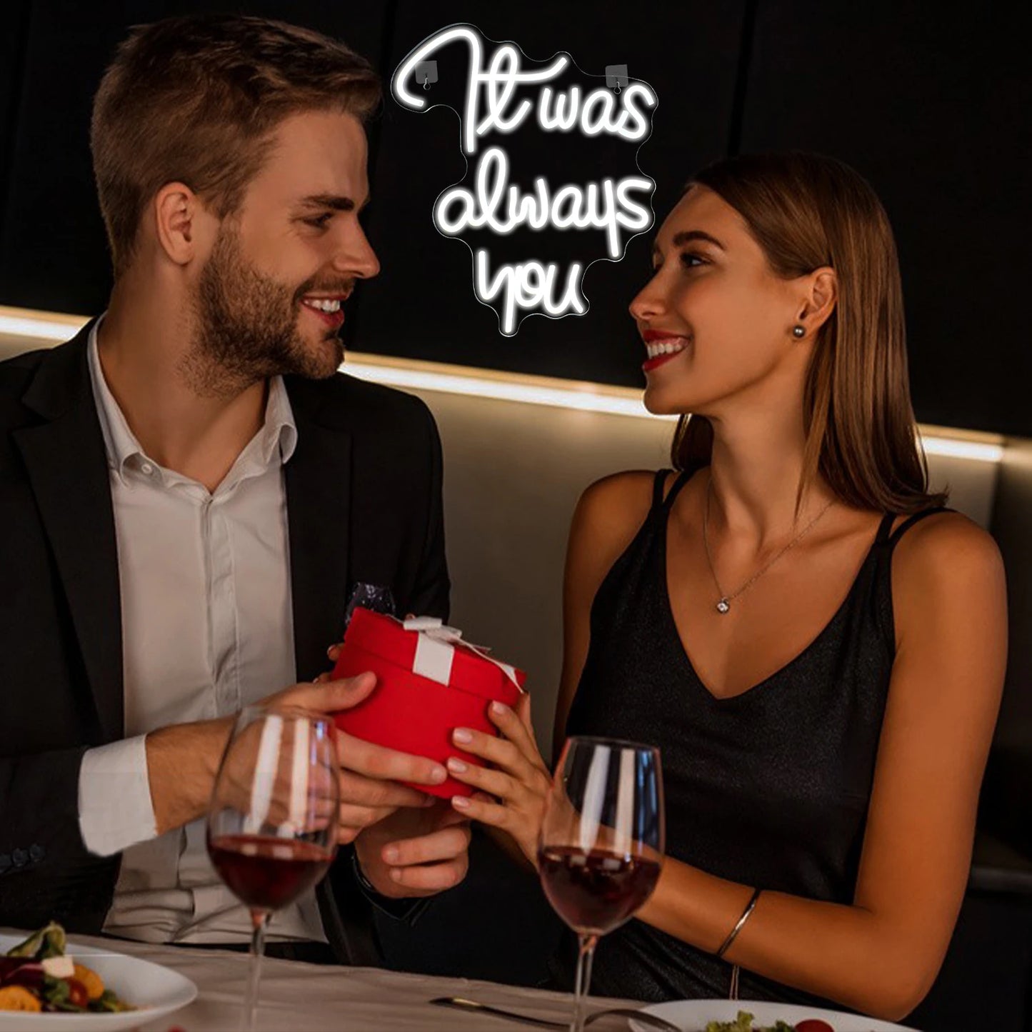 Foi Sempre Você Letreiro de LED USB 5V - Econômico