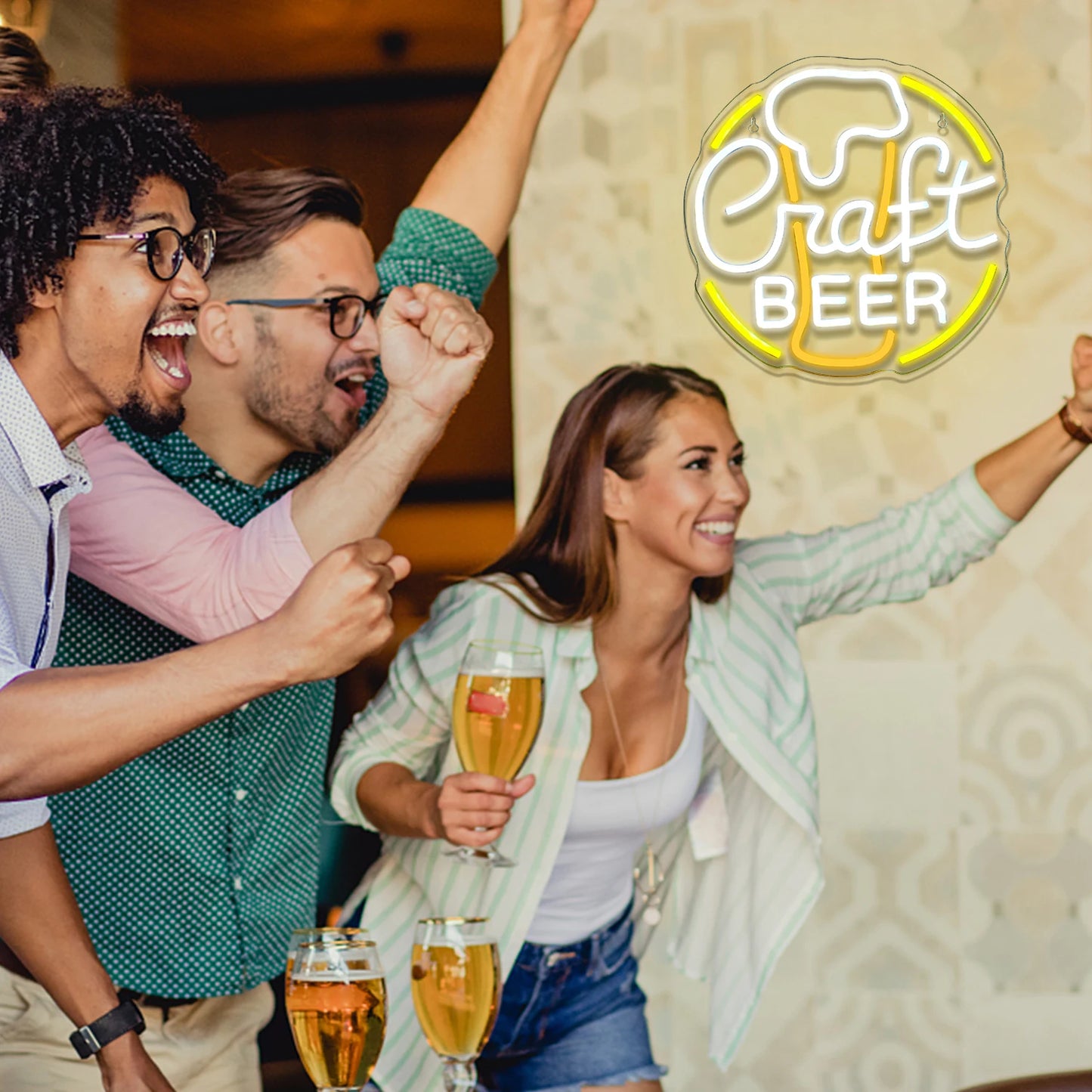 Letreiro de LED USB 5V Cerveja Artesanal - Econômico