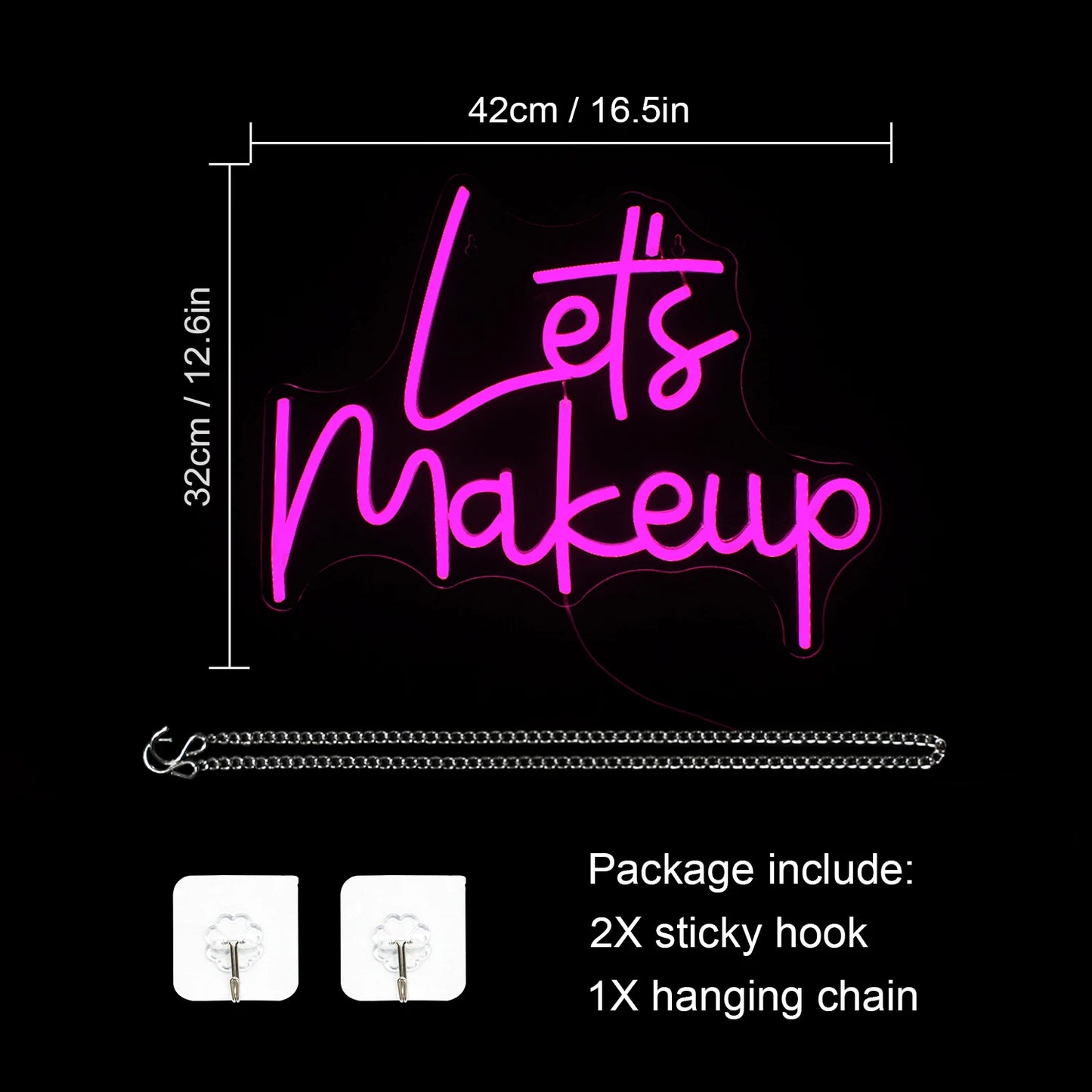 Let's Makeup Letreiro de LED USB 5V - Econômico