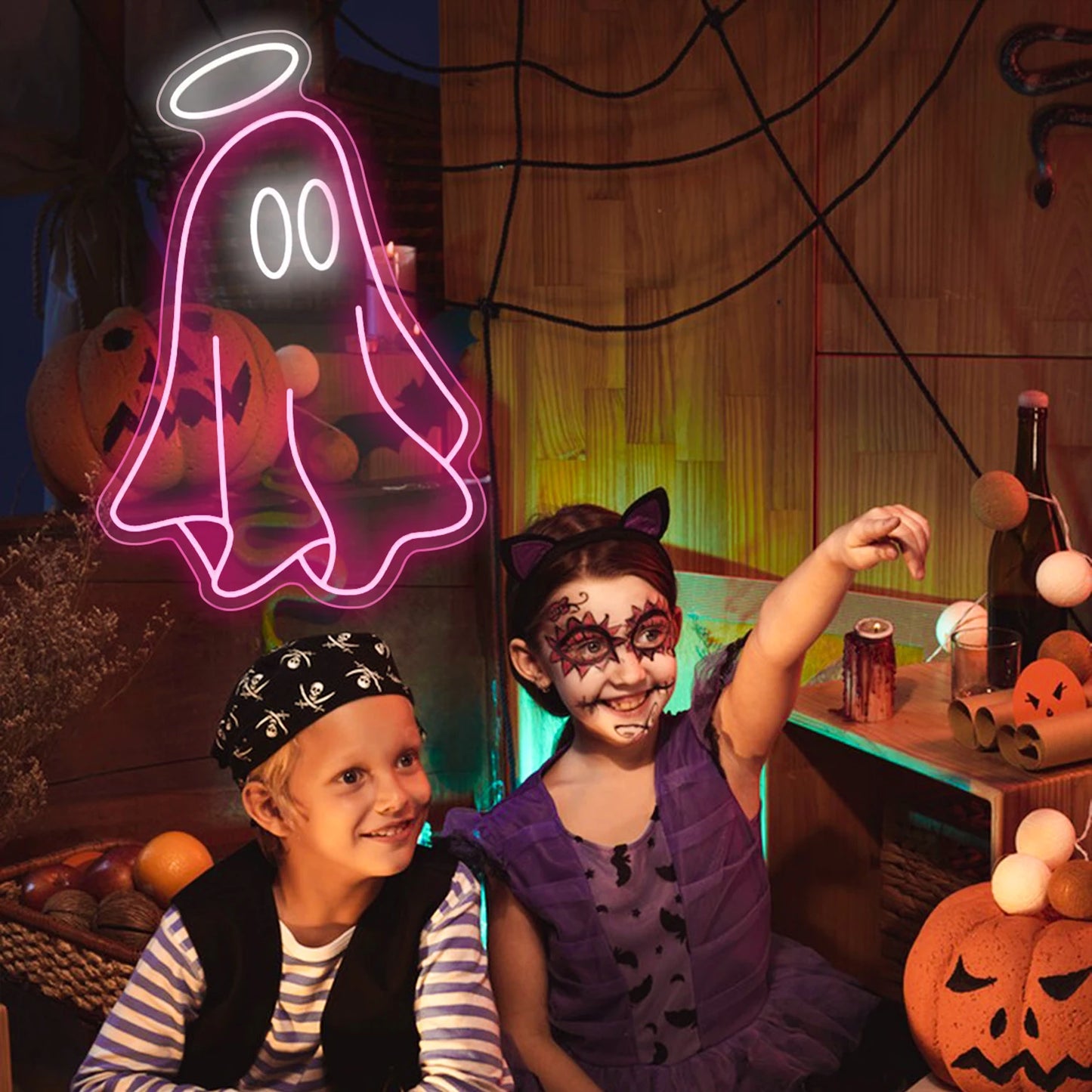 Letreiro de LED 5V USB Ghost - Econômico