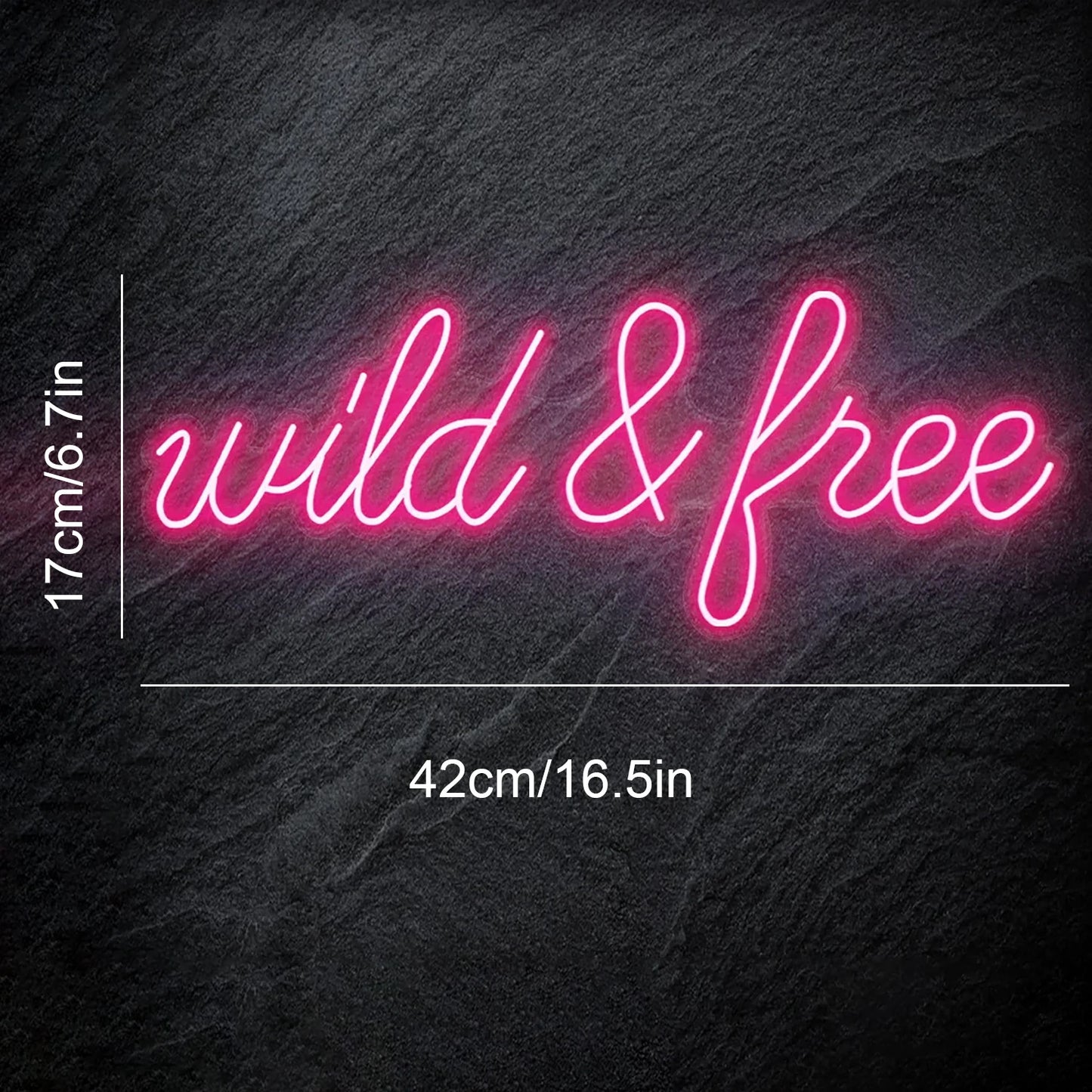 Letreiro de LED Wild & Free 5V USB - Econômico