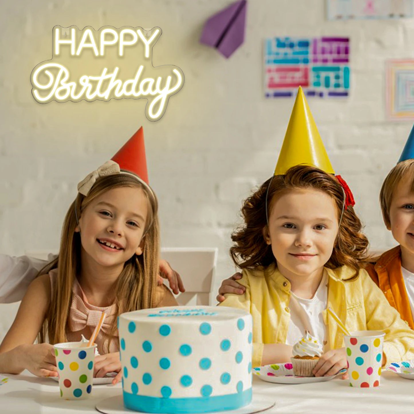 Letreiro de LED "Feliz Aniversário" USB 5V - Econômico