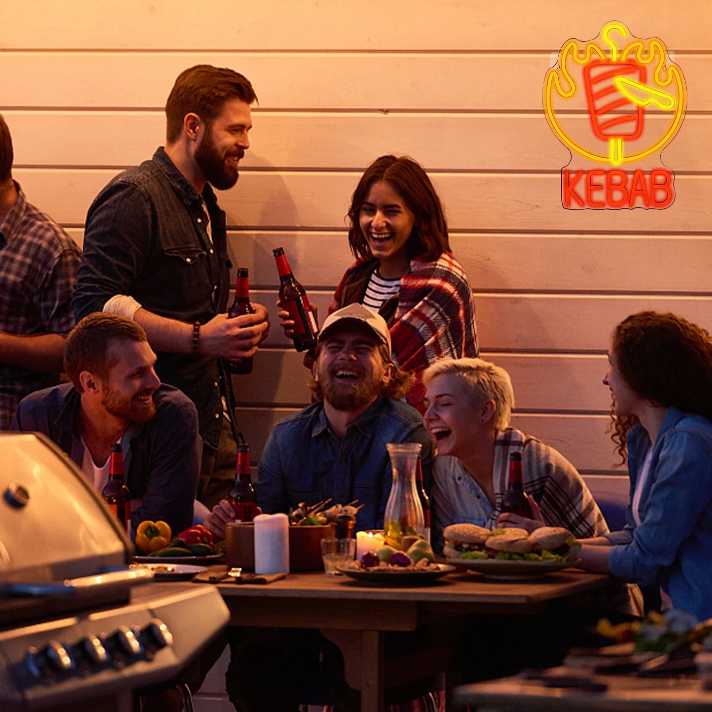 Letreiro de LED USB 5V Kebab - Econômico